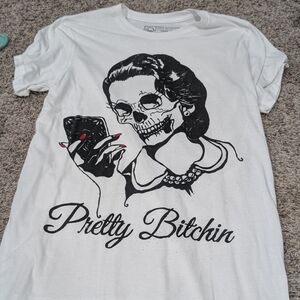 White Skull Graphic Tee